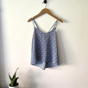 Cross-back Paisley Tank Top